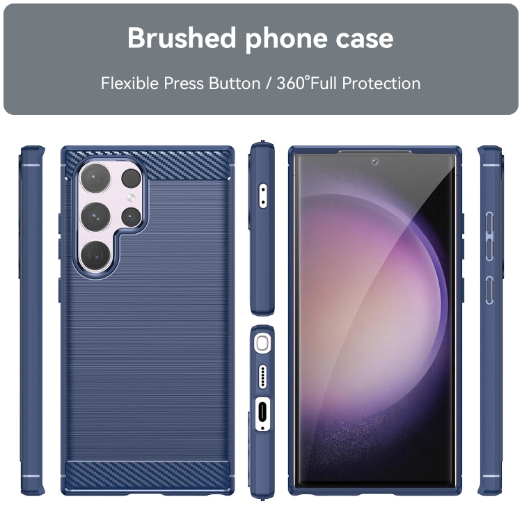 CARBON Zadný obal pre Samsung Galaxy S24 Ultra 5G - modrý