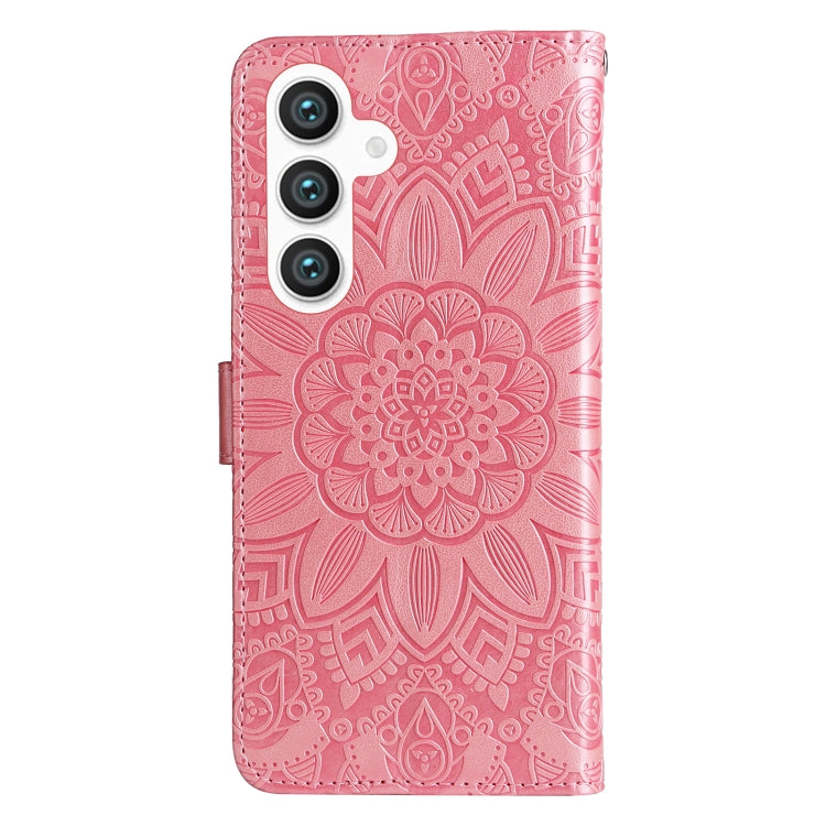 FLOWER Knižkové puzdro pre Samsung Galaxy S24 Plus 5G - ružové