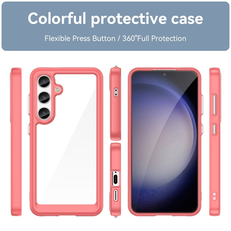 ACRYLIC Zadný kryt pre Samsung Galaxy S24 Plus 5G - červený