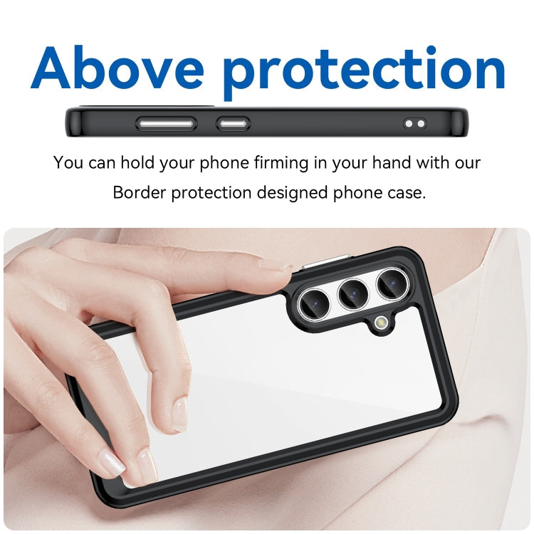 ACRYLIC Zadný kryt pre Samsung Galaxy S24 Plus 5G - čierny