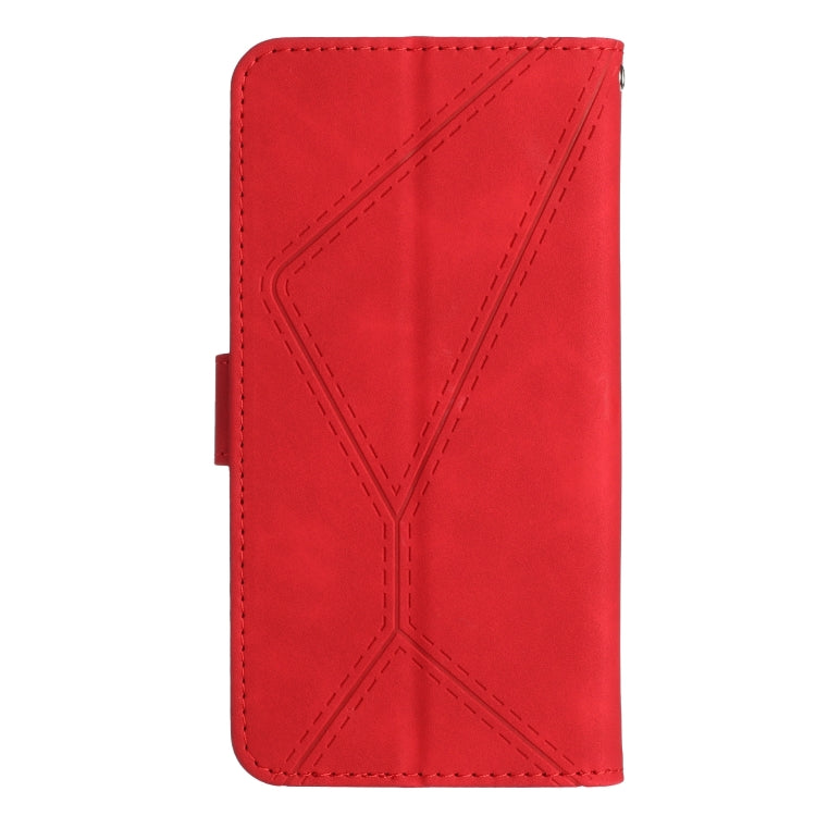 STITCHING Knižkové puzdro pre Samsung Galaxy S24 5G - červené