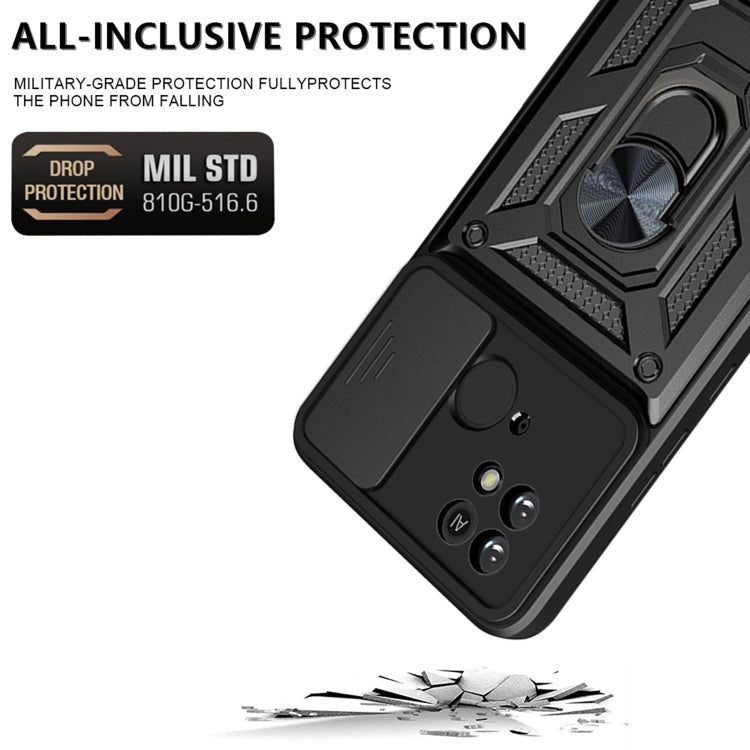 SLIDING ARMOR Tvrdený kryt pre Xiaomi Redmi 10C - modrý