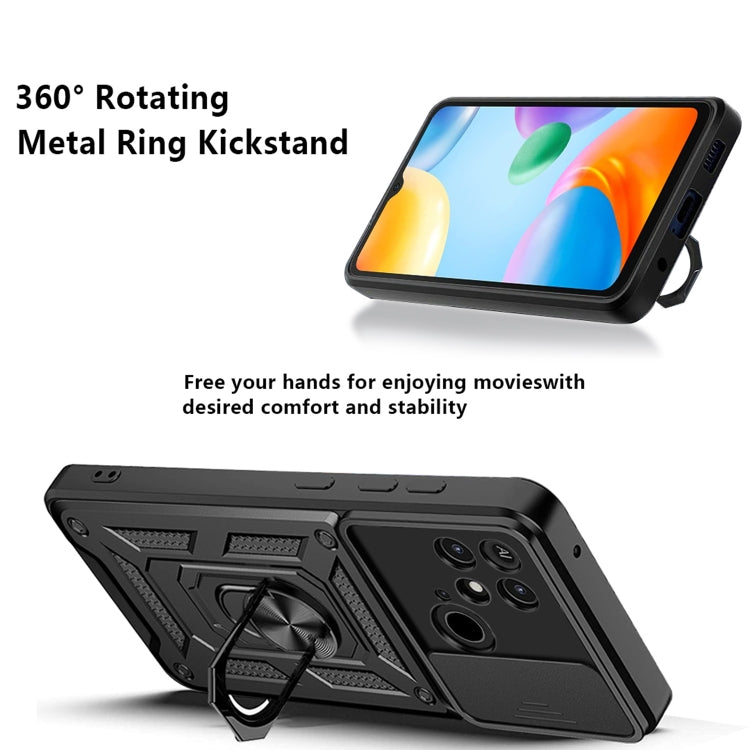 SLIDING ARMOR Tvrdený kryt pre Xiaomi Redmi 10C - modrý