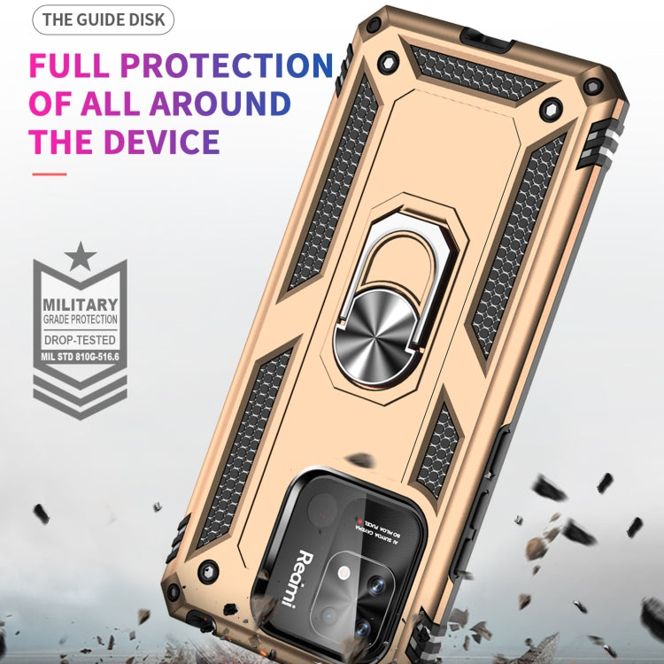 RING ARMOR Tvrdený kryt pre Xiaomi Redmi 10C - zlatý