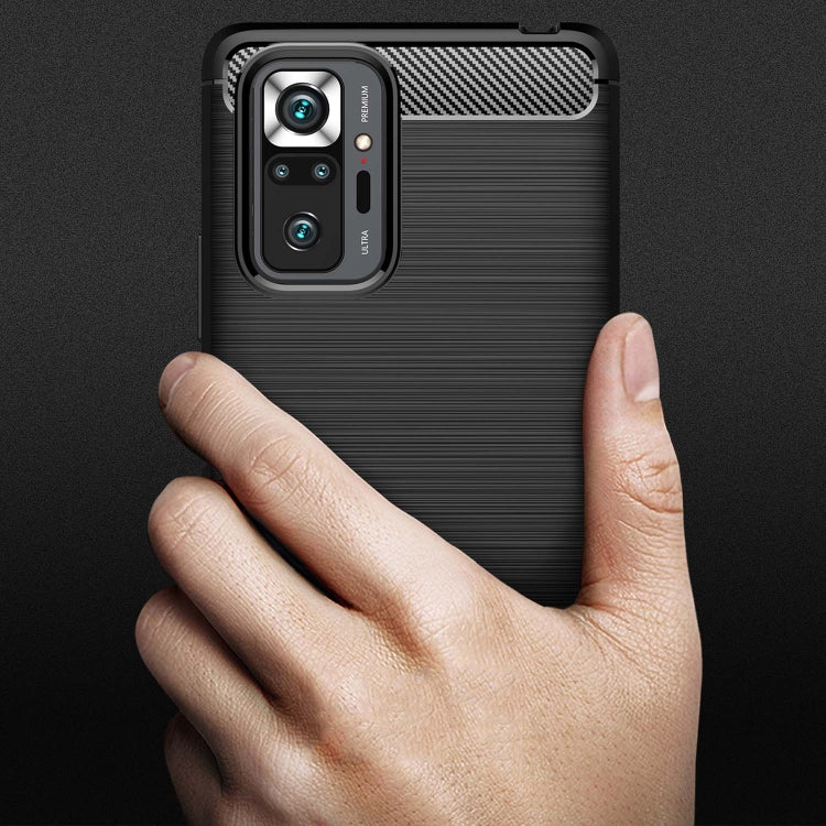 CARBON Zadný obal pre Xiaomi Redmi Note 10 Pro - modrý