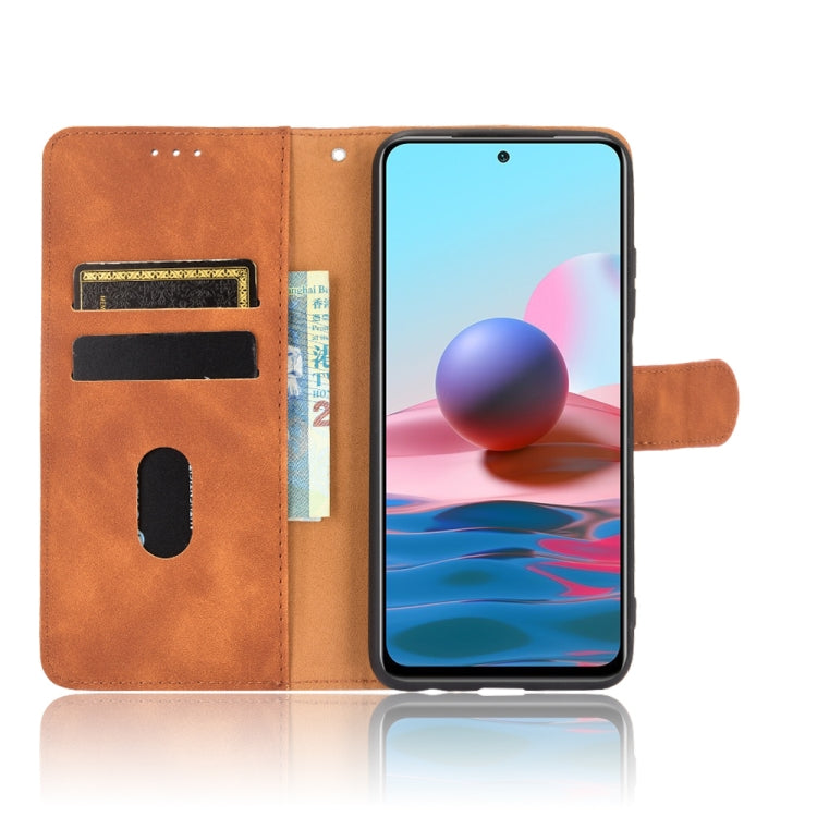 SOLID Knižkové puzdro pre Xiaomi Redmi Note 10 / Note 10S - hnedé