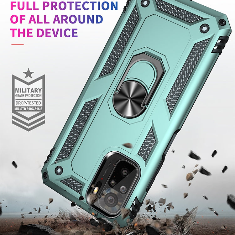 RING ARMOR Tvrdený kryt pre Xiaomi Redmi Note 10 / Note 10s - zelený
