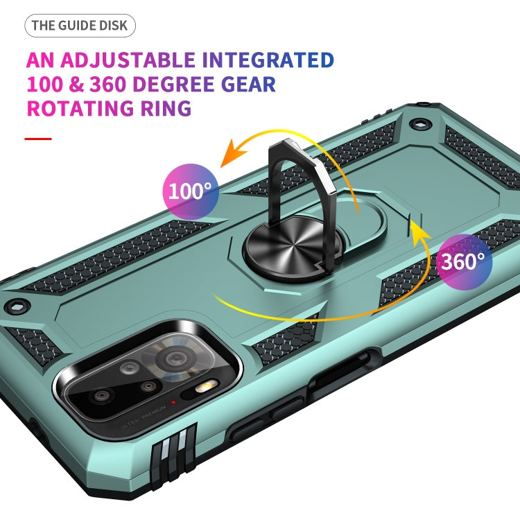 RING ARMOR Tvrdený kryt pre Xiaomi Redmi Note 10 / Note 10s - zelený