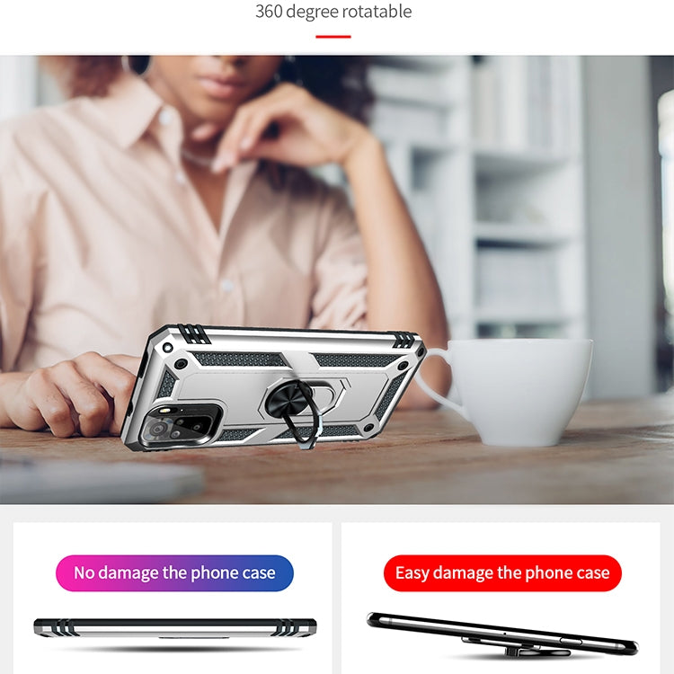 RING ARMOR Tvrdený kryt pre Xiaomi Redmi Note 10 / Note 10s - sivý