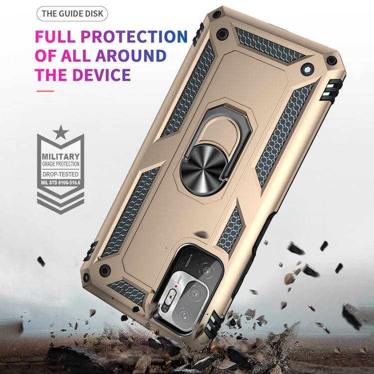 RING ARMOR Tvrdený kryt pre Xiaomi Redmi Note 10 5G - zlatý