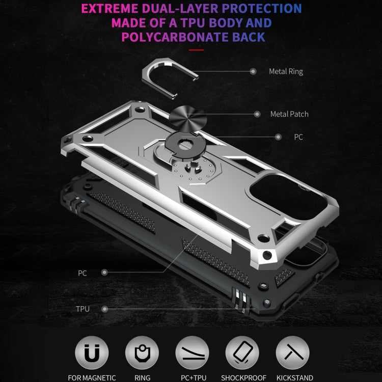 RING ARMOR Tvrdený kryt pre Xiaomi Redmi Note 10 5G - sivý