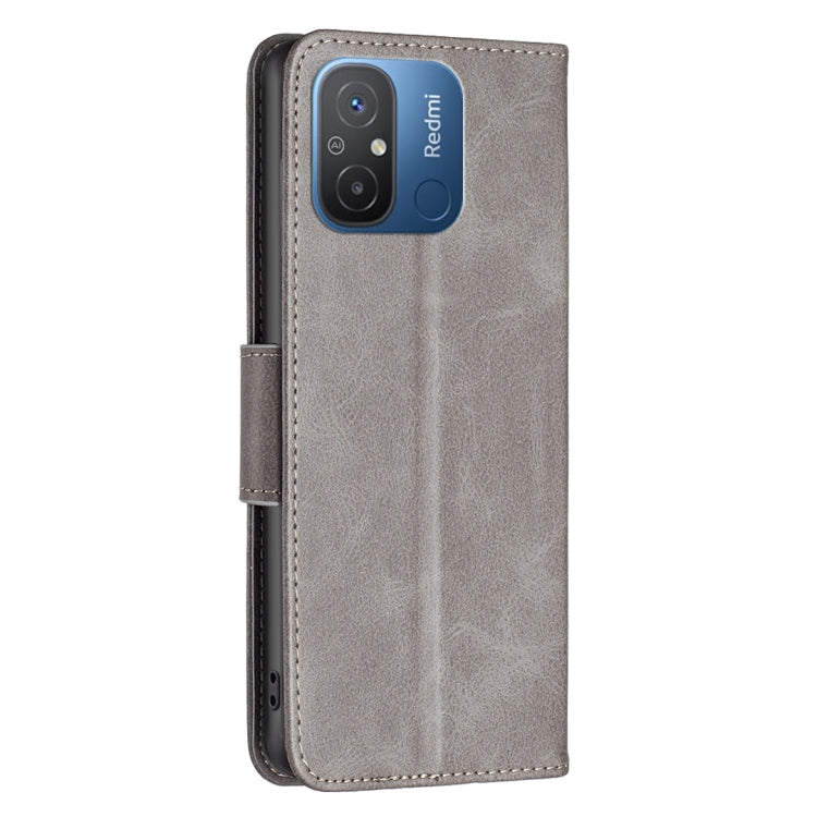 LAMBSKIN Knižkové puzdro pre Xiaomi Redmi 12C - sivé
