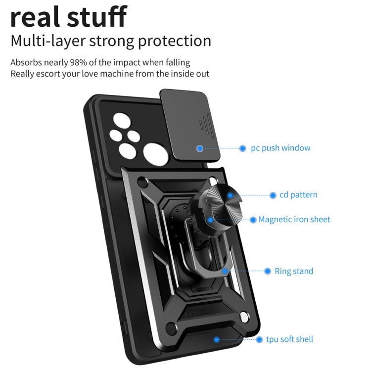SLIDING ARMOR Tvrdený kryt pre Xiaomi Redmi 12C - zlatý