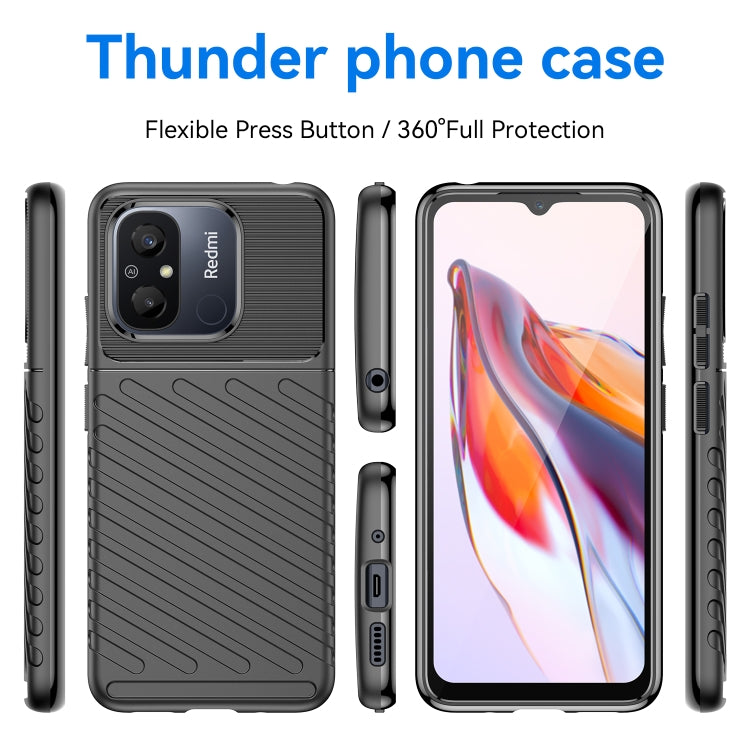 THUNDER Ochranný kryt pre Xiaomi Redmi 12C - čierny