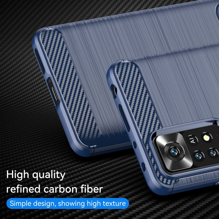 CARBON Zadný obal pre Xiaomi Redmi Note 11 Pro 5G / Note 11 Pro - modrý