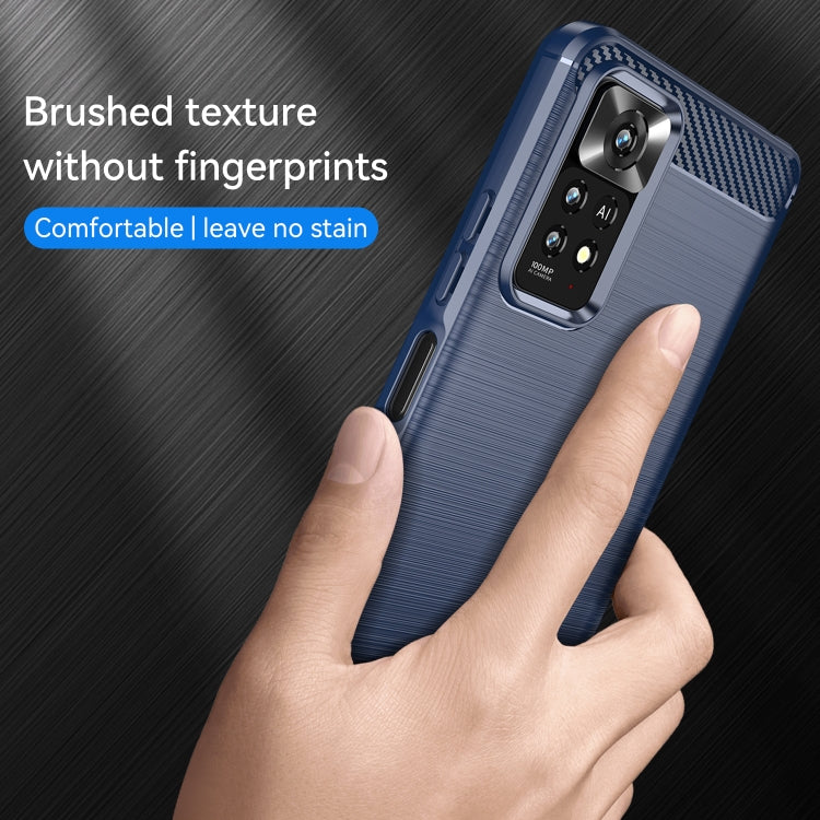 CARBON Zadný obal pre Xiaomi Redmi Note 11 Pro 5G / Note 11 Pro - modrý