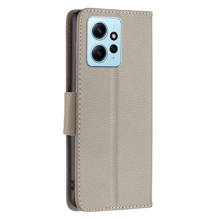 LAMBSKIN Knižkové puzdro pre Xiaomi Redmi Note 12 4G - sivé