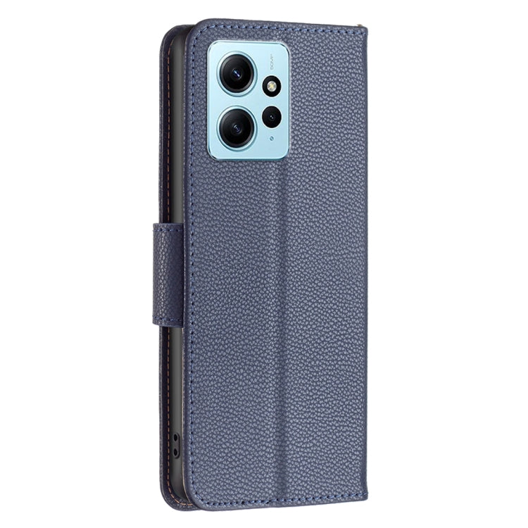 LAMBSKIN Knižkové puzdro pre Xiaomi Redmi Note 12 4G - modré