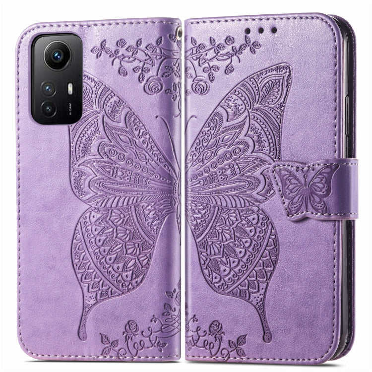BUTTERFLY Knižkové puzdro pre Xiaomi Redmi Note 12S - fialové