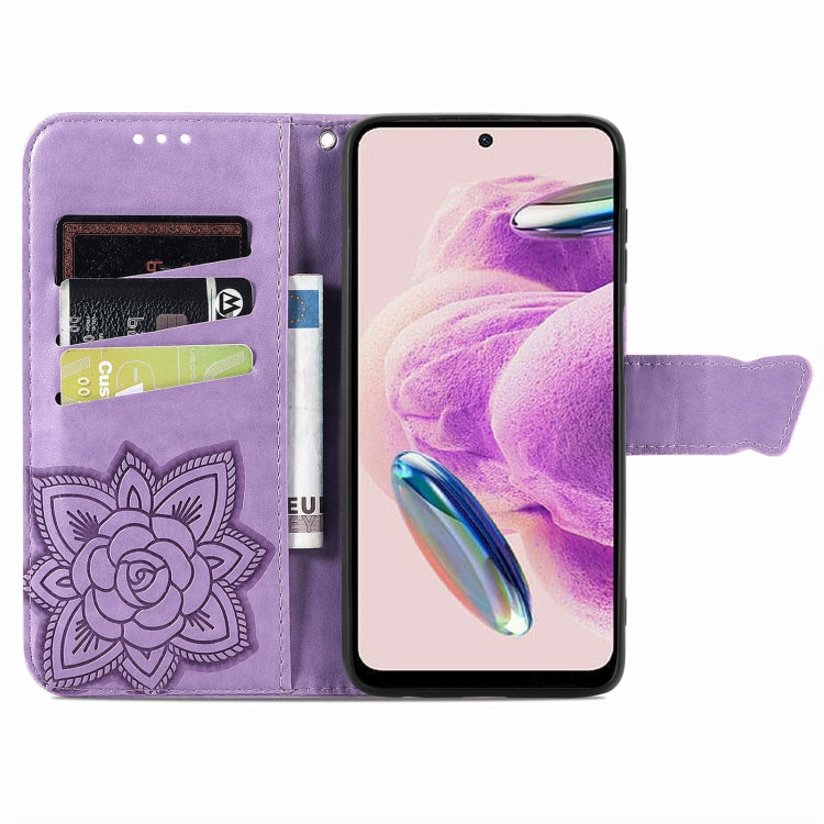 BUTTERFLY Knižkové puzdro pre Xiaomi Redmi Note 12S - fialové