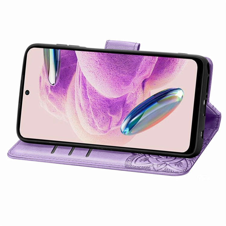 BUTTERFLY Knižkové puzdro pre Xiaomi Redmi Note 12S - fialové