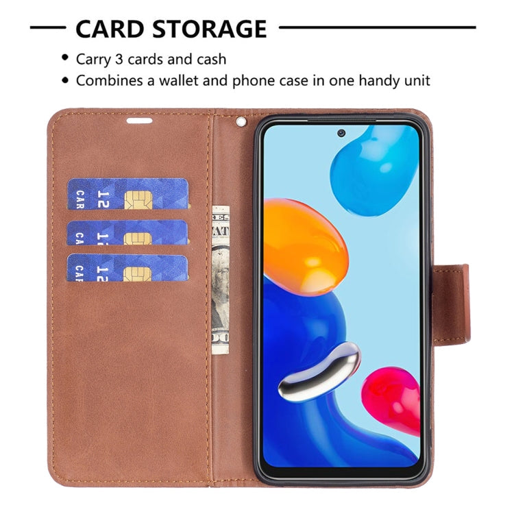 LAMBSKIN Knižkové puzdro pre Xiaomi Redmi Note 12S - hnedé