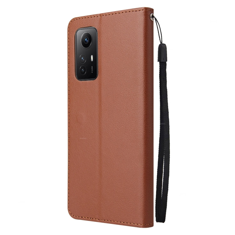SOLID Knižkové puzdro pre Xiaomi Redmi Note 12S - hnedé
