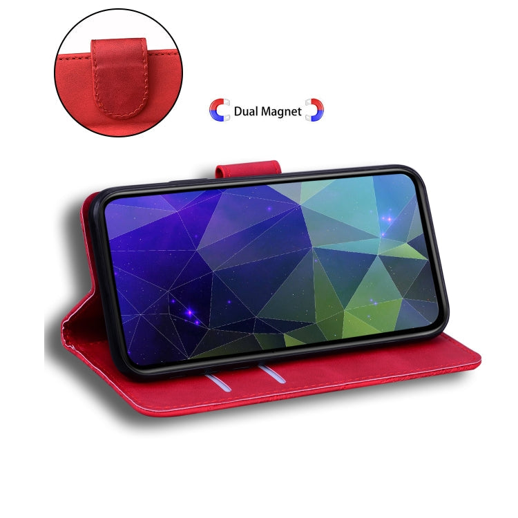 SOLID Knižkové puzdro pre Xiaomi Redmi Note 12 5G - červené