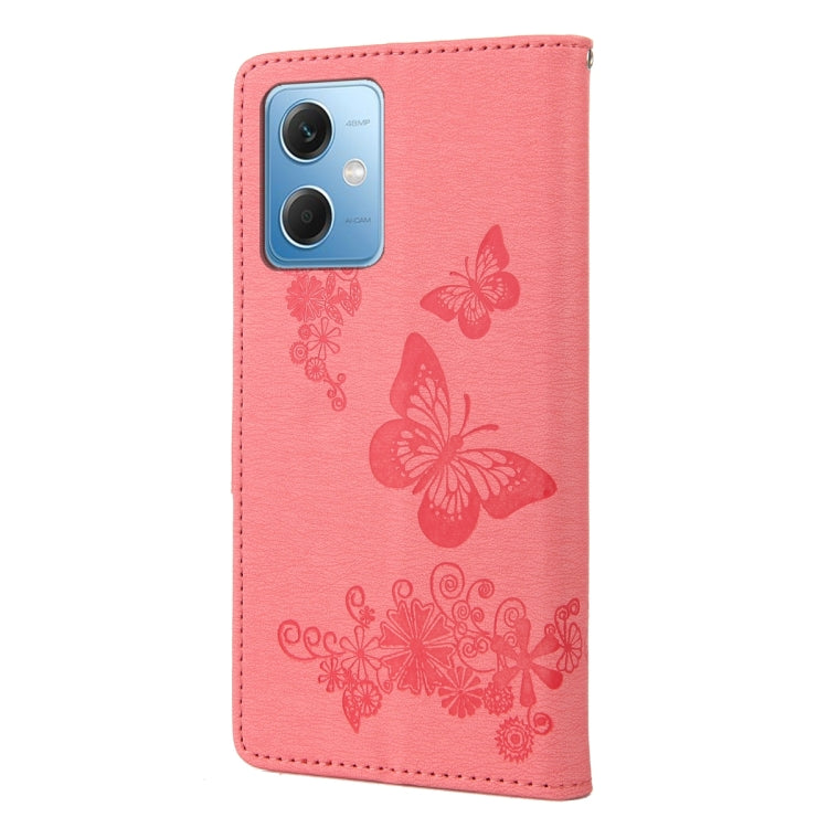 BUTTERFLY Knižkové puzdro pre Xiaomi Redmi Note 12 5G - ružové