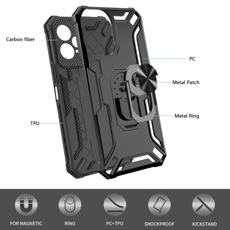 WARSHIP ARMOR Tvrdený kryt pre Xiaomi Redmi Note 12 Pro+ 5G - červený