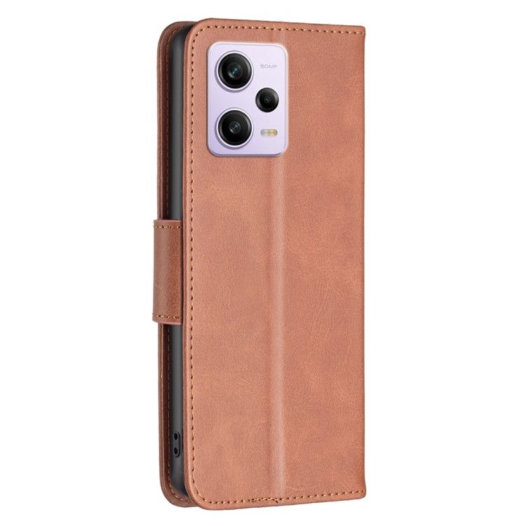 LAMBSKIN Knižkové puzdro pre Xiaomi Redmi Note 12 Pro 5G - hnedé