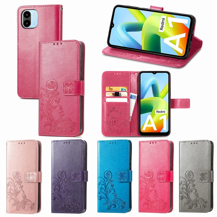 LEAF Knižkové puzdro pre Xiaomi Redmi A1 / Redmi A2 - fialové