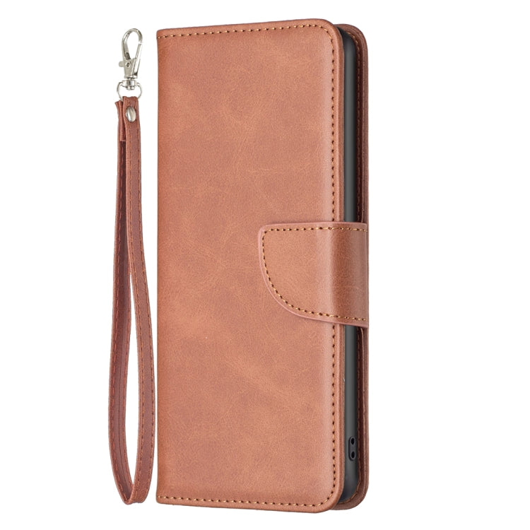 LAMBSKIN Knižkové puzdro pre Xiaomi Redmi A1 / Redmi A2 - hnedé