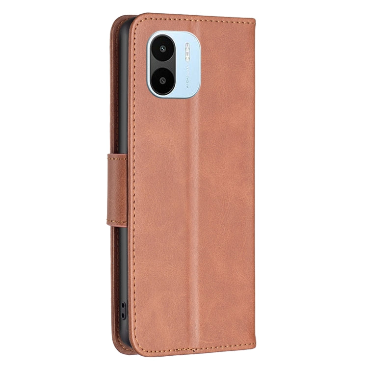 LAMBSKIN Knižkové puzdro pre Xiaomi Redmi A1 / Redmi A2 - hnedé