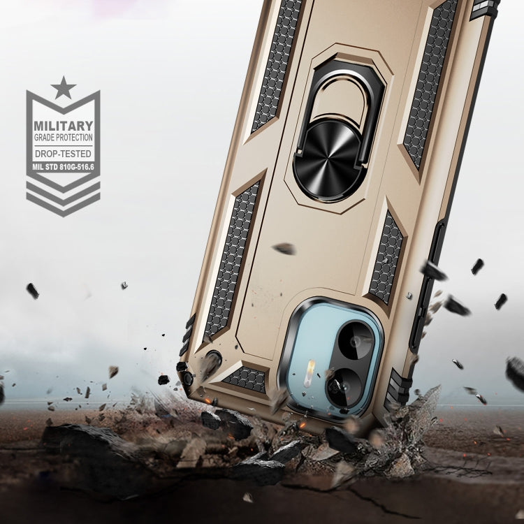 RING ARMOR Tvrdený kryt pre Xiaomi Redmi A1 / Redmi A2 - zlatý