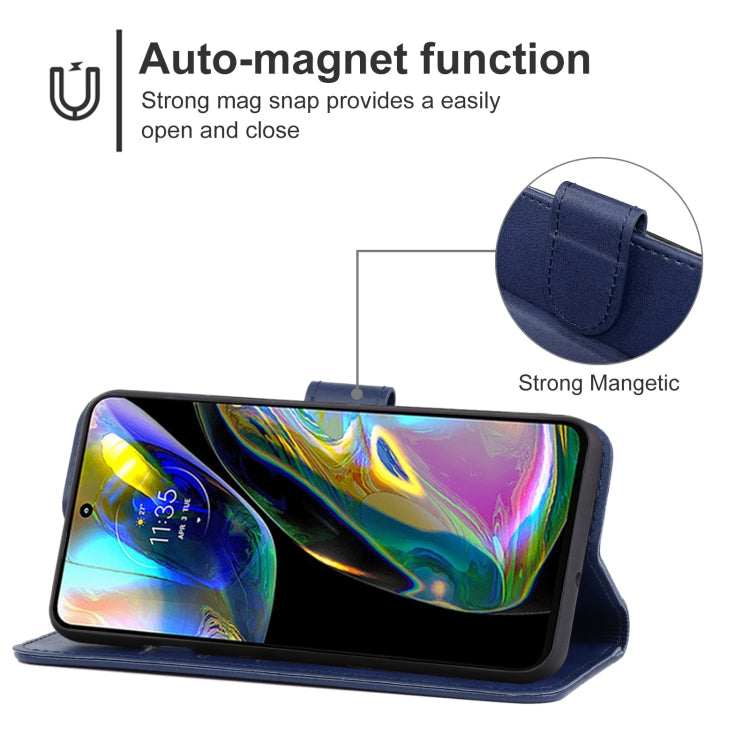 SOLID Knižkové puzdro pre Motorola Moto G52 / G82 5G - modré