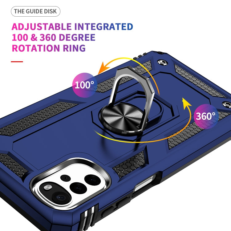 RING ARMOR Tvrdený kryt pre Motorola Moto G22 - modrý