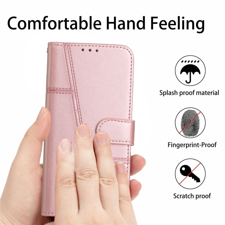 STITCHING Knižkové puzdro pre Motorola Moto G13 / G23 / G53 5G - ružové