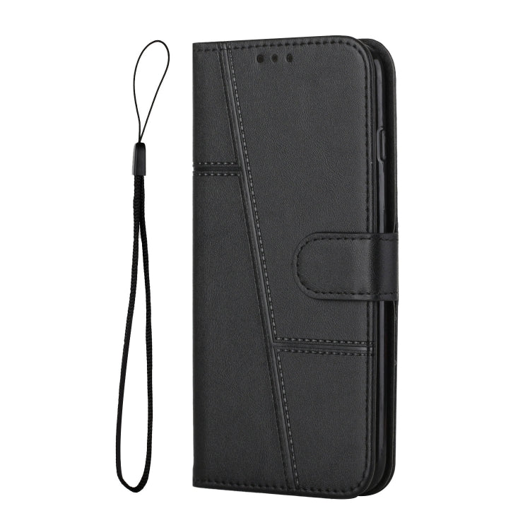 STITCHING Knižkové puzdro pre Motorola Moto G13 / G23 / G53 5G - čierne