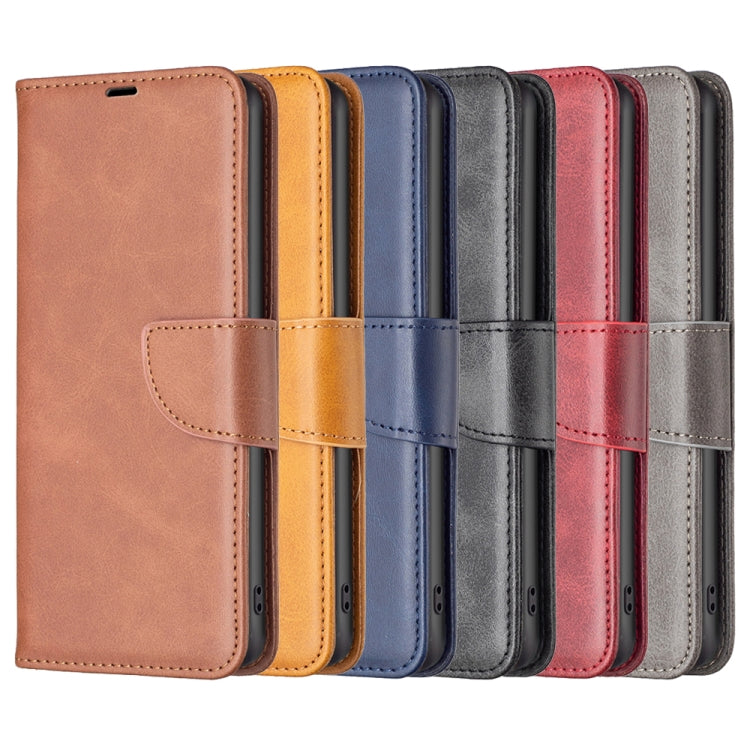 LAMBSKIN Knižkové puzdro pre Motorola Moto G13 / G23 / G53 5G - hnedé