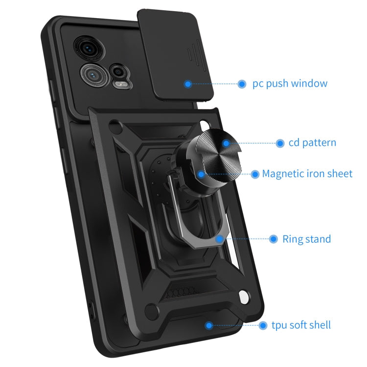 SLIDING ARMOR Tvrdený kryt pre Motorola Moto G72 - sivý