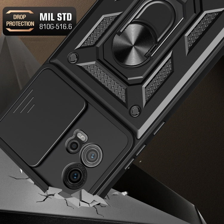 SLIDING ARMOR Tvrdený kryt pre Motorola Moto G72 - sivý