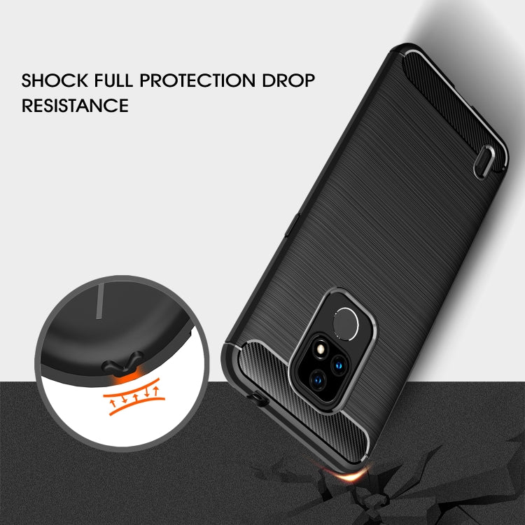 CARBON Zadný obal pre Motorola Moto E7 - modrý