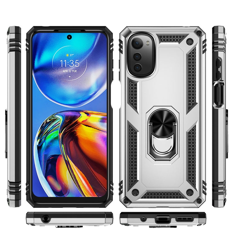 RING ARMOR Tvrdený kryt pre Motorola Moto E32 / E32s - sivý