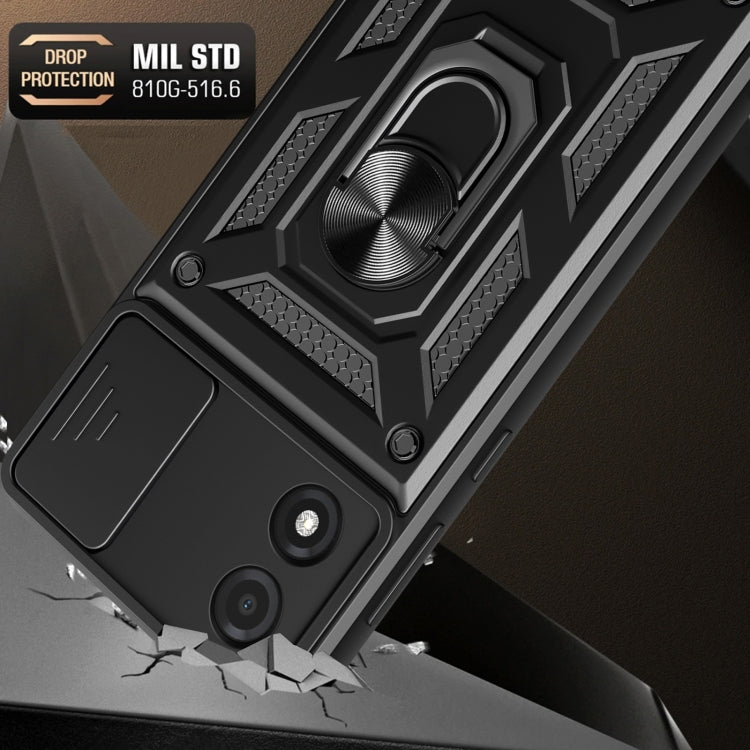 SLIDING ARMOR Tvrdený kryt pre Motorola Moto E13 - modrý