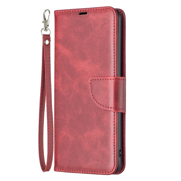 LAMBSKIN Knižkové puzdro pre Motorola Moto G34 5G - červené