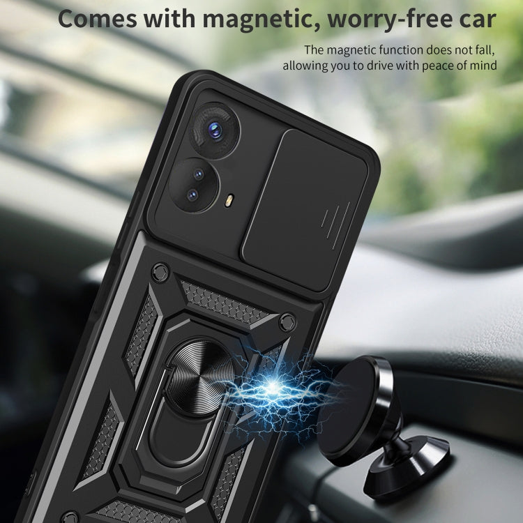 SLIDING ARMOR Tvrdený kryt pre Motorola Moto G53 5G - zlatý