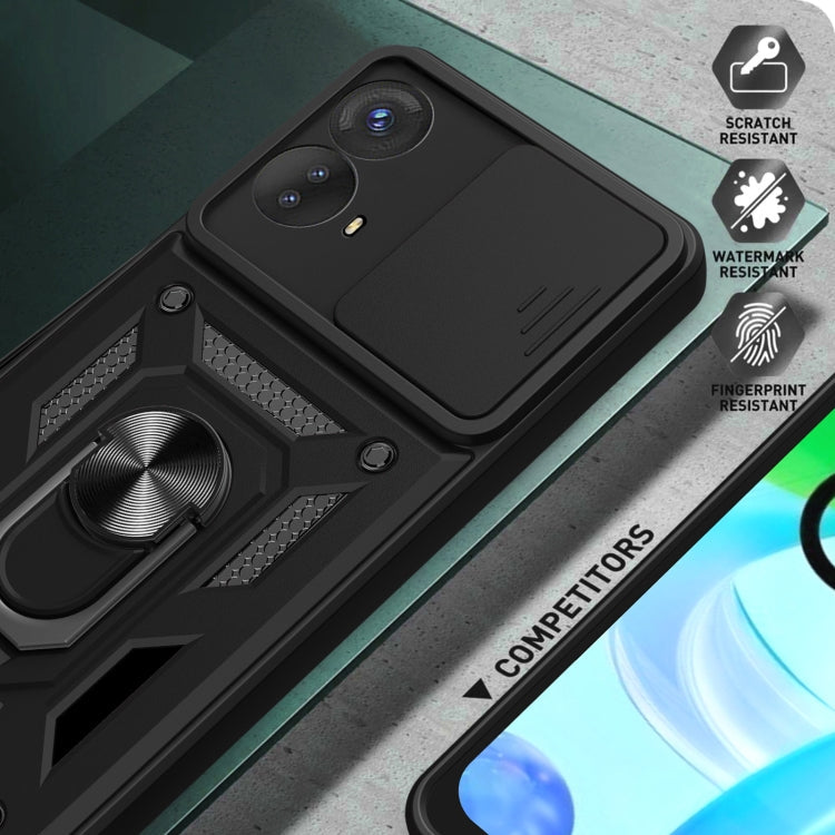 SLIDING ARMOR Tvrdený kryt pre Motorola Moto G53 5G - zlatý
