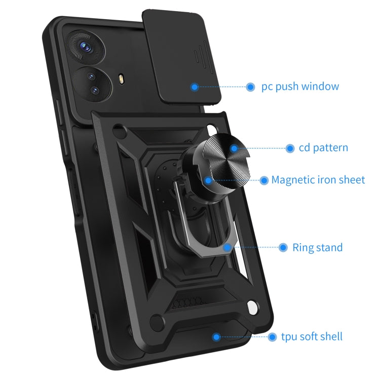 SLIDING ARMOR Tvrdený kryt pre Motorola Moto G53 5G - červený