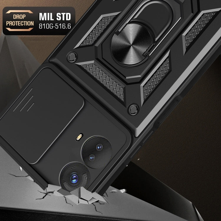 SLIDING ARMOR Tvrdený kryt pre Motorola Moto G53 5G - červený